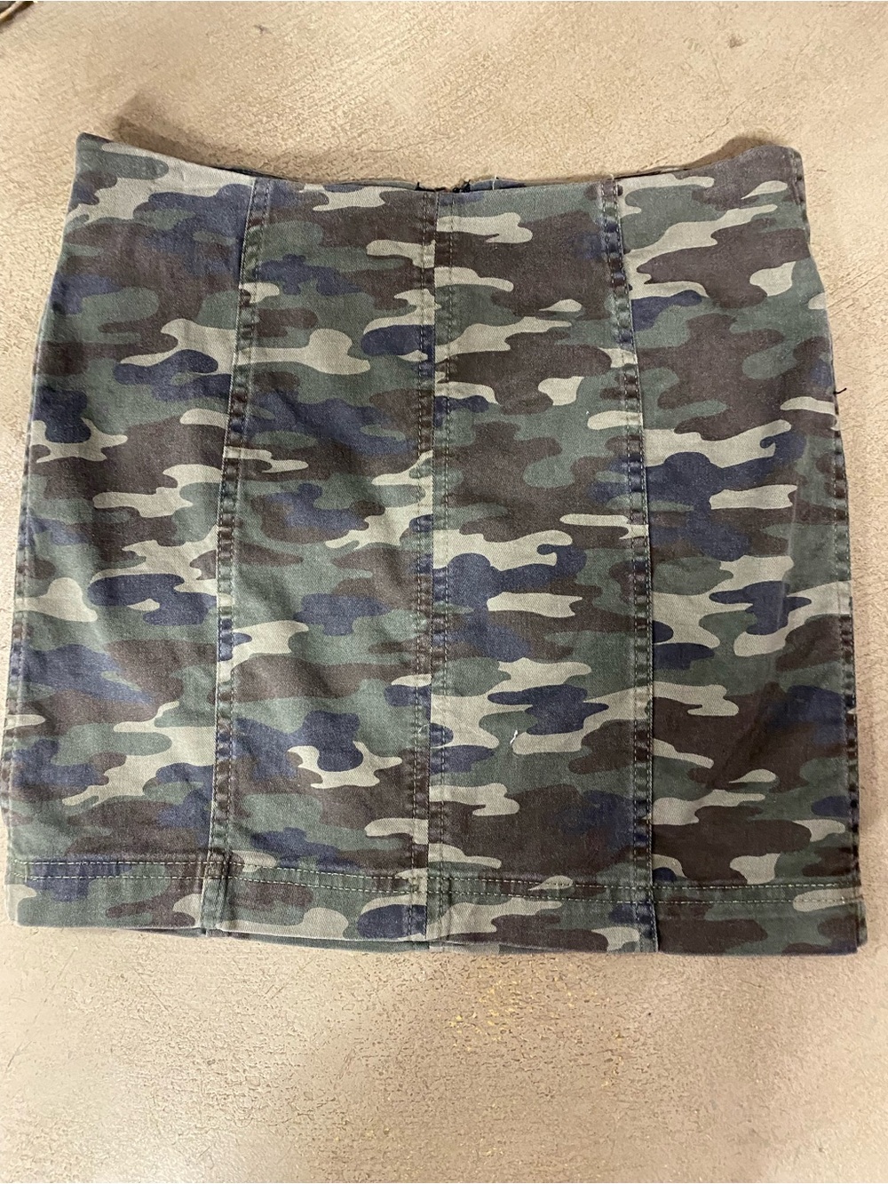 Free People Camo Panel Mini Skirt - Green